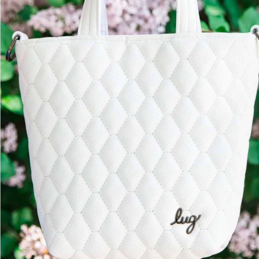 Lug White Quilted Crossbody Bag